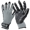 H HANDSON Pet Grooming Gloves - Patented #1 Ranked, Award Winning Shedding, Bathing, &amp; Hair Remover Gloves - Gentle Brush for Cats, Dogs, and Horses (Grey, X-Large)