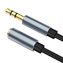 (1.5 Meters) 3.5mm TRS Auxiliary Male to Female Cable, 3.5 mm Stereo Male to Female - Audio Extension Lead for CD DVD Player Speaker