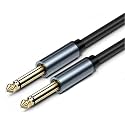 (3 Meters) 6.35mm Mono Male to 6.35mm Mono Male Jack Cable Audio Instrument High Flexibility Lead Connector for Mixer, Amplifier