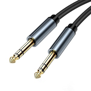 635mm to 635mm stereo audio cable 14 inch male to male trs  gold-plated connector  for electric guitar bass keyboard mixer amp 635mm stereo to 635mm stereo 15 meter