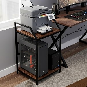 hsea sseries 3-tier premium cpu printer ups stand  universal storage rack  5560120 cm equipment organizer  150 kg capacity  battery inverter cpu stand printer storage pine wood lite