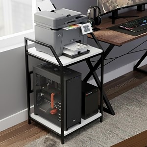 hsea sseries 3-tier premium cpu printer ups stand  universal storage rack  5560120 cm equipment organizer  150 kg capacity  battery inverter cpu stand printer storage off white lite