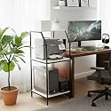 h.sea Sseries 3-Tier Premium CPU Printer UPS Stand | Universal Storage Rack | 55×60×120 cm Equipment Organizer | 150 Kg Capacity | Battery Inverter CPU Stand Printer Storage (Off White, Pro)