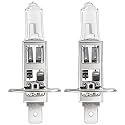H1 Halogen Bulbs, 12V 55W, High Performance, High/Low Beam &amp; Fog Light Bulb Replacement, Plug and Play, 2 Pack
