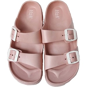h2k women39s lightweight comfort slides adjustable double buckle platform sandals buddy2