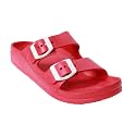 H2K Women's Lightweight Comfort Slides Adjustable Double Buckle Platform Sandals Buddy2