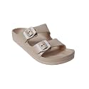 H2K Women's Lightweight Comfort Slides Adjustable Double Buckle Platform Sandals Buddy2
