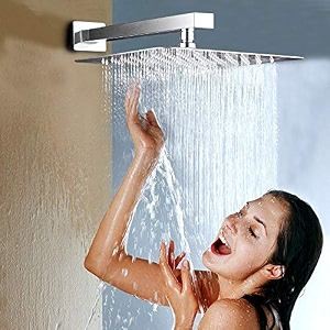 mirror stainless 88 inch steel straight ultra slim high pressure rainfall shower head for bathroom with 24 inch arm fit