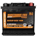 Autocessking H4 Group Size 140R Start and Stop AGM Automotive Battery, 12V 50Ah, 570 CCA, 80 RC Rechargeable Car Battery