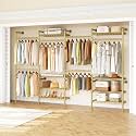 H4 Wall Mounted Closet System, Expandable Industrial Pipe Clothing Rack