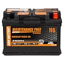 Autocessking H6 Group Size 48 Start and Stop AGM Automotive Battery, 12V 70Ah, 760 CCA, 120 RC Rechargeable Car Battery