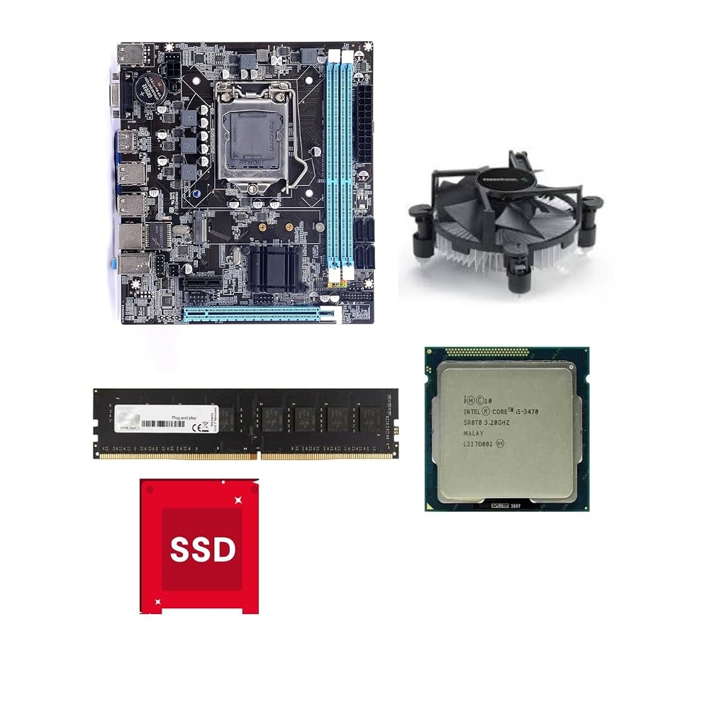 H61 Motherboard Assembled Combo Kit with Processor i5 3470 3.20GHz (3rd ...