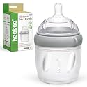 haakaa Gen. 3 Silicone Baby Bottle 160ml /5.4oz – Baby Bottles for Newborn 0M+, BPA-Free Breastfeeding Baby Bottle with Natural Latch, Slow Flow Anti-Colic Silicone Baby Bottle– Grey