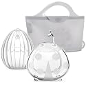 haakaa Milk Collector Set - 75ml Shell Pump, 75ml Milk Collector &amp; 750ml Steriliser Bag - Hands-Free Wearable Breast Pump, Passive Silicone Milk Catcher for Breastfeeding Mom