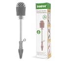Haakaa Silicone Bottle Brush for Baby Bottles & Crevices, SUVA Grey, 1PK
