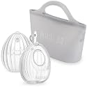 haakaa Wearable Silicone Breast Pump with Steriliser Bag, 2-in-1 Hands-Free Passive Breast Milk Catcher for Nursing Mom, Breastfeeding Essentials, 2-Pack 75ml Pumps &amp; 1 Steriliser Bag