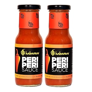 habanero peri peri sauce l hot sauce l pack of 2 l gluten free l vegan and natural ingredients l made with locally sourced fresh bird eye chili  hot amp tangy l made in small batches l add to tomato sauce to use as spicy ketchup or pizza sauce on mozzarella cheese loaded pizza  perfect as salad dressing l mix in cheese spread or cheese sauce l mix with french fries to enjoy as piri piri fries  noodles subs sandwich burger nachos or diet snacks  use as a hot wing sauce  200g x 2