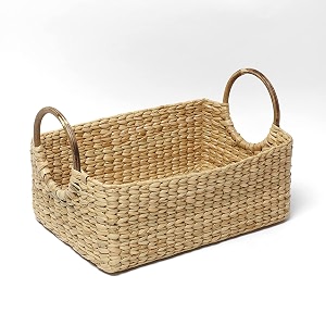 habere india-all the cultures fabricating india jute storage baskets  cane or bamboo basket  wicker basket as gift hamper  wardrobe organiser baskets beige rectangular l355 x b25 x h125 cm