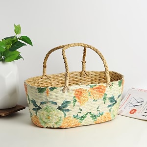 habere india-all the cultures fabricating india wicker hamper basket  bamboo baskets  gift hamper  rattan decorative fruit gift baskets design 26 set of 2