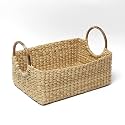 Habere India-All the Cultures Fabricating India Jute Storage Baskets | Cane or Bamboo Basket | Wicker Basket as Gift Hamper | Wardrobe Organiser Baskets (Beige, Rectangular L35.5 x B25 x H12.5 cm)