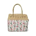 Habere India-All the Cultures Fabricating India Picnic Baskets | Lunch Bag | Travel Tota Bag | Jute Baskets for Gifting Basket (Design 02)