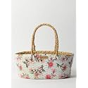 Habere India-All the Cultures Fabricating India Oval Wicker Basket for Gift Hamper, Decorative Fruit Gifts (Design 14)