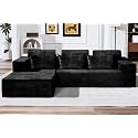 HABUTWAY 10534 L-Shape Modular Sectional Sofa Couch