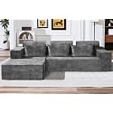 HABUTWAY 10534 L-Shape Modular Sectional Sofa Couch