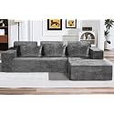 HABUTWAY 10534 L-Shape Modular Sectional Sofa Couch