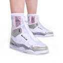 Hacer Boot Cover with Zipper Drawstrings Non Slip Rain Shoe Covers Water Resistant Reusable Galoshes for Rainy Snowy Outdoor Sports Hiking Camping Travel - (Pair of 1, Transparent,Size-M)