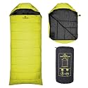 Hacer HC-1000 3in1 Camping Sleeping Bag Open Comforter & Mattress +8 Degree Winter 210T Polyester Lining Hiking Trekking Bags for Baby, Adults Men & Women (7ft, 8°C to +12°C, 1kg)