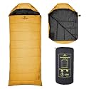 Hacer HC-1000 3in1 Camping Sleeping Bag Open Comforter & Mattress +8 Degree Winter 210T Polyester Lining Hiking Trekking Bags for Baby, Adults Men & Women (7ft, 8°C to +12°C, 1kg)