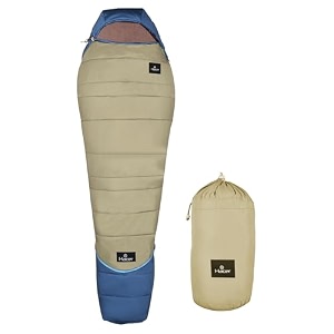 hacer hc-350 poonch camping sleeping bag with reliance microfiber filling 5 to 15 degree winter hiking trekking kids boys amp girls 62ft travelling bags baby blue amp grey 145kg