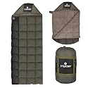 Hacer Kanchanjunga 3in1 Camping Sleeping Bag Open Like Comforter &amp; Mattress -10 Degree Winter Nylon Lining Hiking Trekking Bags for Adults Baby, Men &amp; Women (7.2ft, Olive Green, -10°C to 0°C, 2.5 kg)