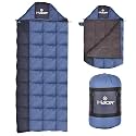 Hacer Kanchanjunga 3in1 Camping Sleeping Bag Open Like Comforter &amp; Mattress -10 Degree Winter Nylon Lining Hiking Trekking Bags for Adults Baby, Men &amp; Women (7.2ft, Blue &amp; Black, -10°C to 0°C, 2.5 kg)