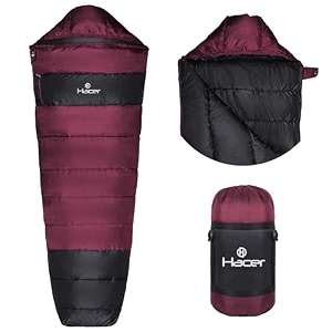 hacer khardunga la camping sleeping bag with secret pocket mummy shape 210t polyester 6 to 15 degree winter hiking trekking for baby adults men amp women 7 ft 12 kg black amp light green