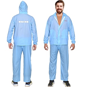 hacer super net raincoat with hood waterproof bike rainsuit adjustable hem side pockets rainwear set of top bottom amp storage bag universal blue