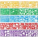 HADDIY Kids Drawing Stencils Set,20pcs Templates for Painting＆Card Making