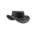 HADZAM Showerproof Outback hat Also Worn as Leather Cowboy hat, Australian Hats for Men &amp; Women