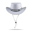 HADZAM Showerproof Outback hat Also Worn as Leather Cowboy hat, Australian Hats for Men &amp; Women