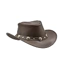 HADZAM Showerproof Outback hat Also Worn as Leather Cowboy hat, Australian Hats for Men &amp; Women