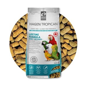 hagen hari tropican lifetime formula parrot food sticks multigrain 15 kg