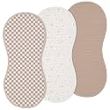 Hahafelt 3 Pcs Baby Changing Pad Liners,Elegant Style,Brown