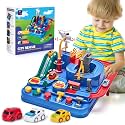 hahaland 3 Year Old Toys, Car Race Track City Rescue Toy Gifts for Boys 3-4