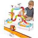 hahaland Electric Train Set for Kids Ages 4-8, Flexible Race Track - 64PCs