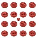 HAHIYO 17Pcs Red Flexible Latex Caulk Cap Caulk Saver Cap Caulk Finishing Tool Caulk Tip Cover Caulking Tube Cover Tube Cap for Glass Cement Adhesives Sealing and Preserving Open Caulking Tube