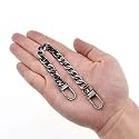 HAHIYO Black Modern Metal Purse Chain Strap, 7.9 inches, Flat 0.4” Wide, 2.4mm Thick, Lobster Clasp, Shoulder/Cross Body Purse Strap, 1 Pack