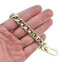 HAHIYO Purse Chain Strap Length 15.7 inches Light Gold for Shoulder Cross Body Sling Purse Handbag Clutch Replacement Strap Comfortable Flat 0.4� Wide Enough 2.4mm Extra Thick Metal Strap 1 Pack