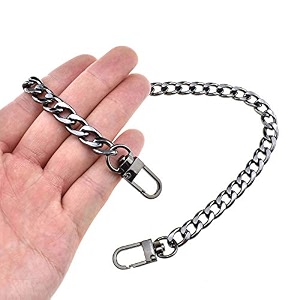 hahiyo black metal purse strap 236 inches classic style lobster clasp unisex 1 pack