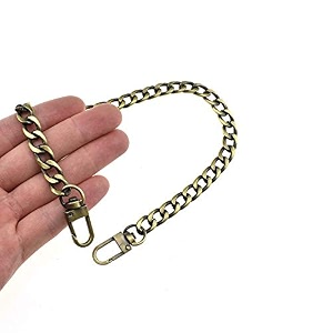 hahiyo purse chain strap length 236 inches bronze for shoulder cross body sling purse handbag clutch replacement strap comfortable flat 04 wide enough 24mm extra thick metal strap 1 pack
